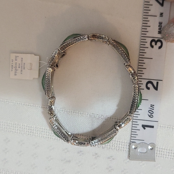 Lia Sophia Green Isle Stretch Bracelet NWT - Picture 6 of 6